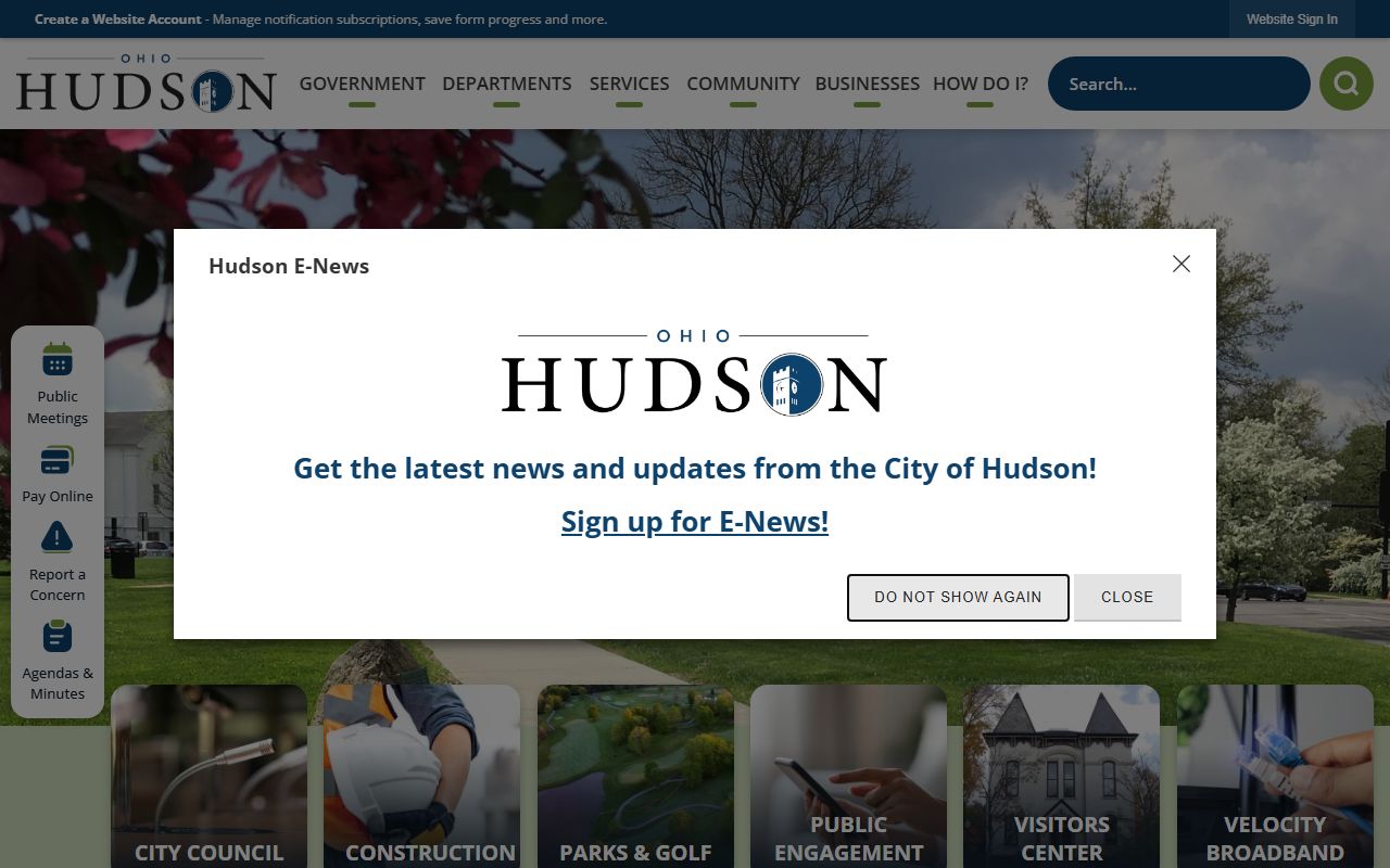 Hudson residents directory official website