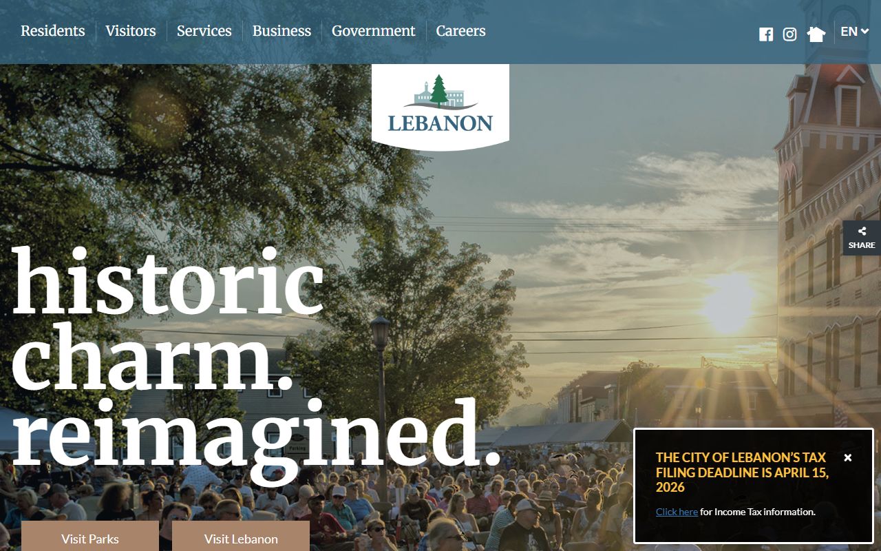 Lebanon residents directory official city website