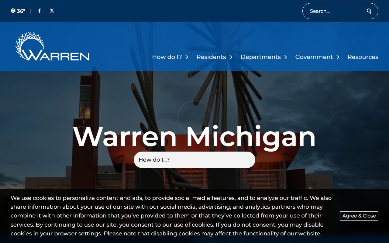 Warren residents directory official city website
