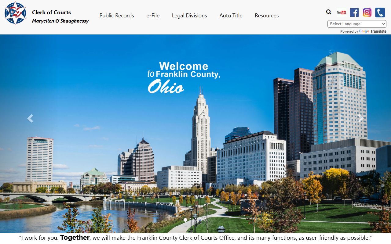 Franklin County residents directory clerk of courts