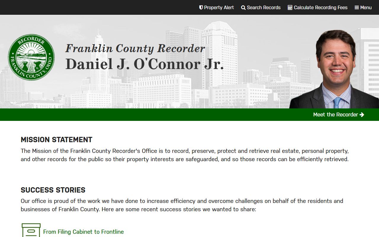 Franklin County residents directory recorder office