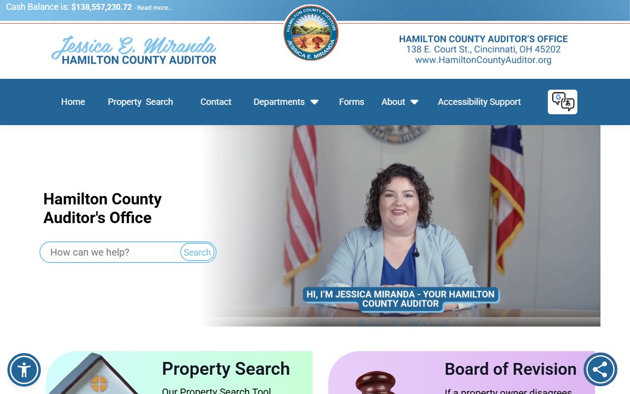 Hamilton County residents directory auditor property search