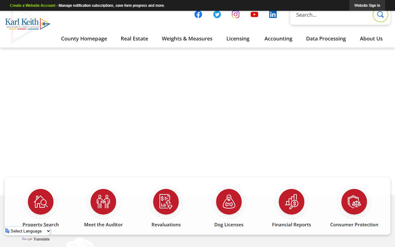 Montgomery County residents directory auditor property search