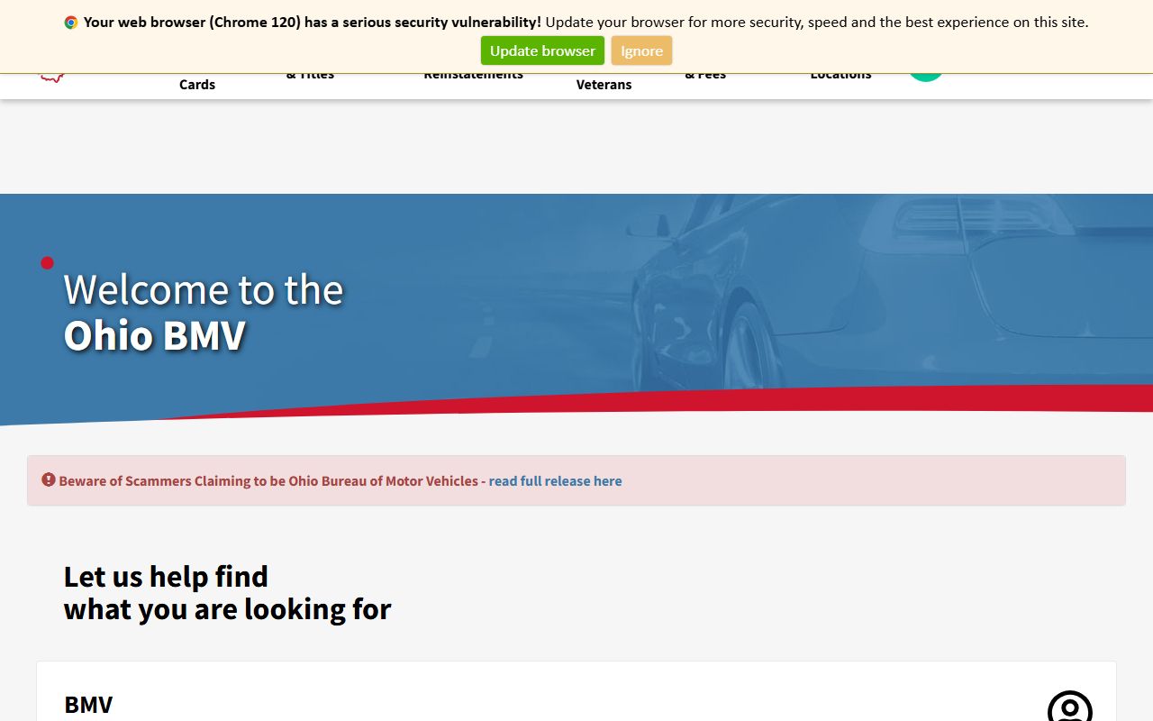 Ohio residents directory BMV